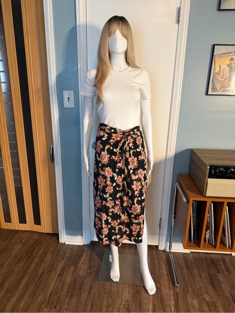 Lauren by Ralph Lauren Floral Tie-Waist Midi Skirt